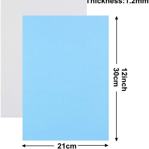 15 Pieces brown gray Grain Texture Synthetic Faux Leather Fabric Sheets - Picture 5 of 5